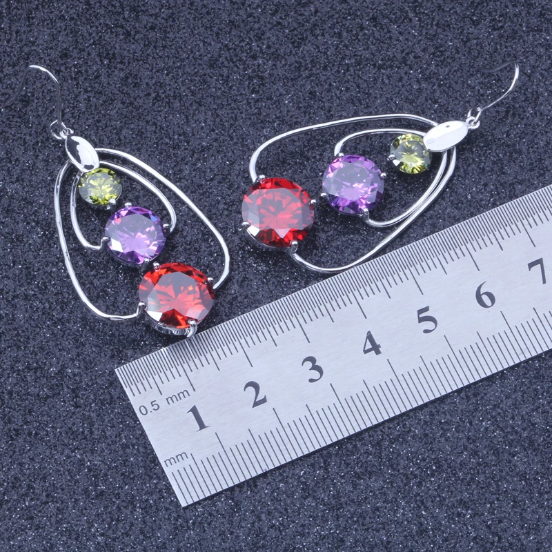 Бесплатная доставка галантные кубические циркониевые серебряные серьги для