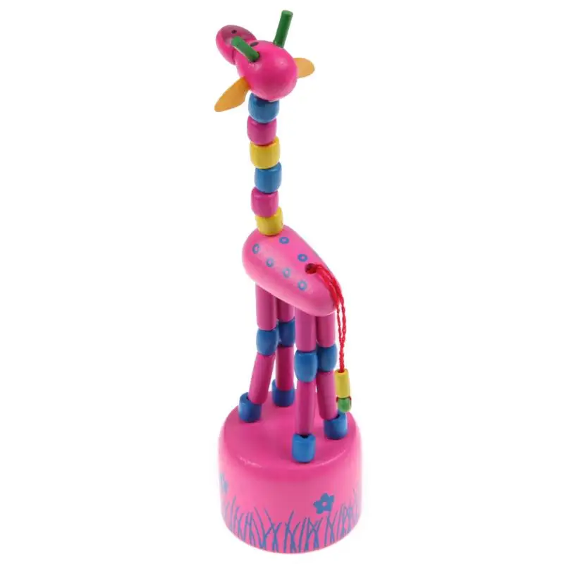 Wooden Toys Simulation Giraffe Blocks Rocking Dance Stand By Wire Control Learning Education Fun Funny Gadgets Interesting | Игрушки и