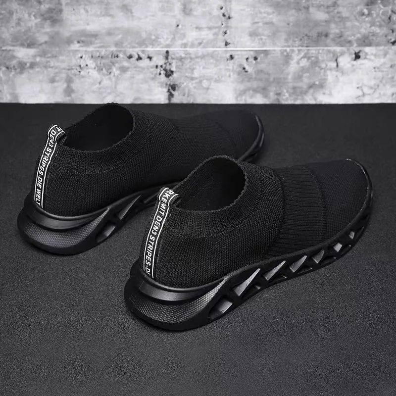 Мужские кроссовки вязаная верхняя дышащая Спортивная обувь носки мужские