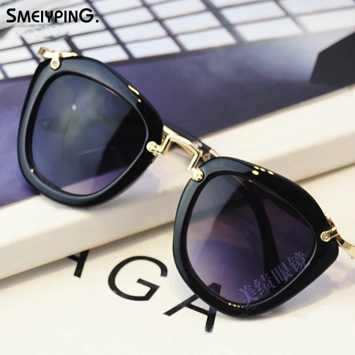 Оптовая продажа очки детские модные золотистые металлические ноги UV400 2018