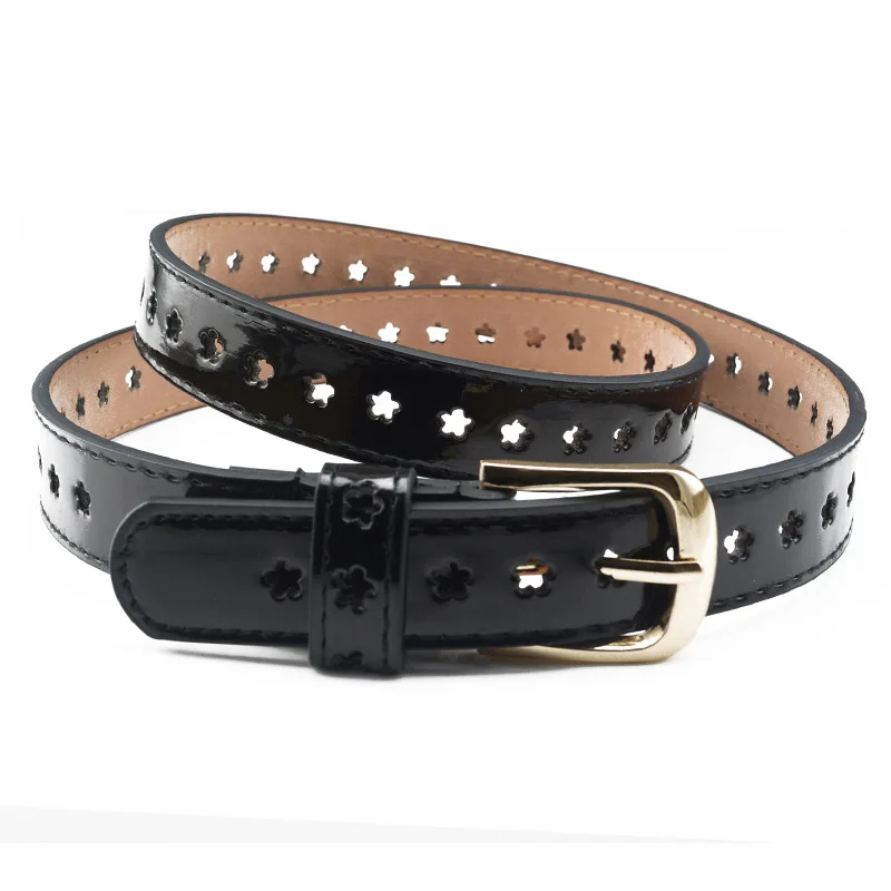 Популярный винтажный ремень с пряжкой Летний стиль женские ремни перфорацией