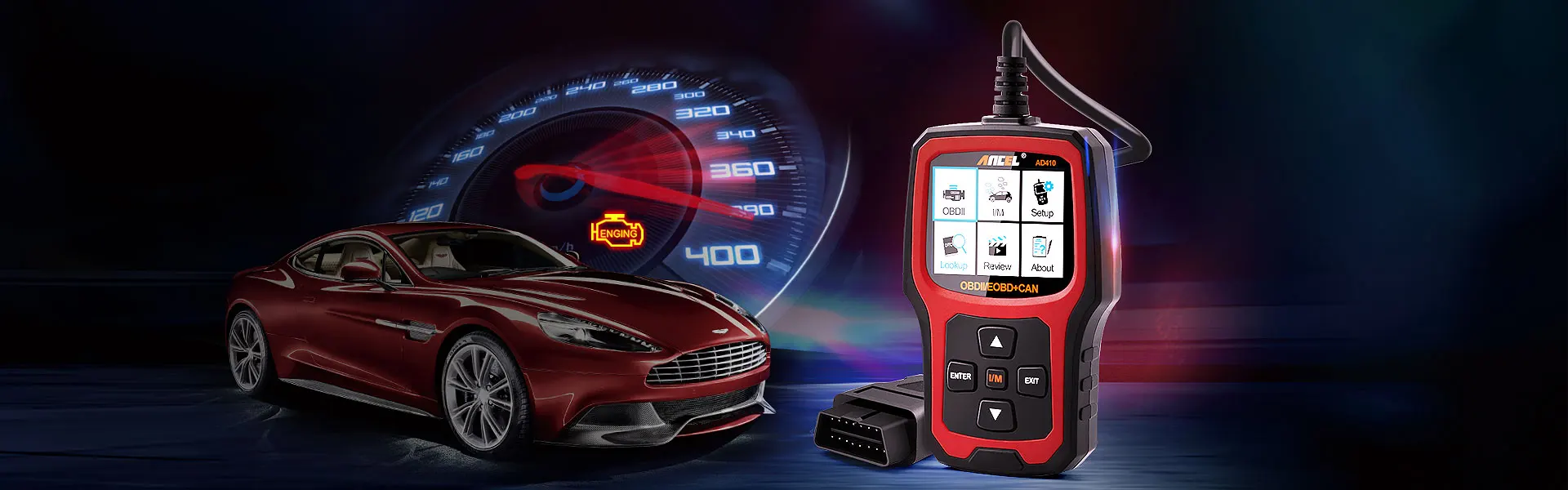 Ансель автомобиль инструмент диагностики OBD2 автомобильной сканера AD410 OBD 2 EOBD лучше ELM327 двигателя инструменты код ошибки чтения сканирования