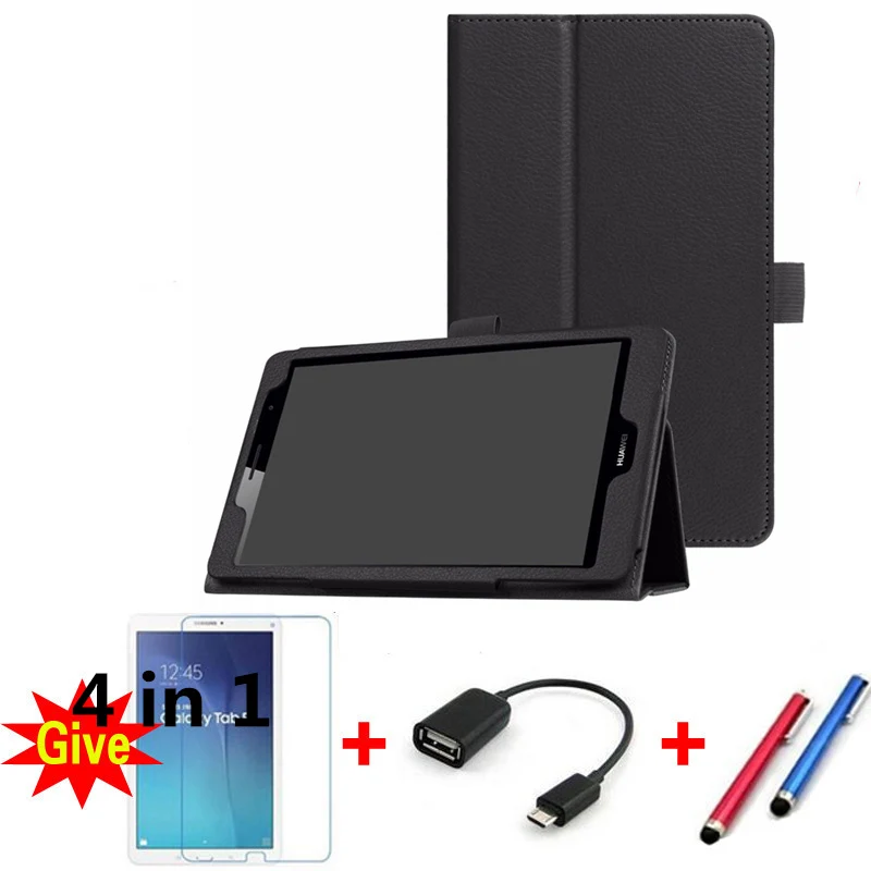 Ультратонкий чехол из искусственной кожи с зернистой фактурой для Huawei MediaPad T3 8 0 KOB