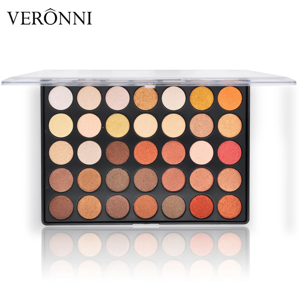 35 цветов Палитра теней для век набор косметики мерцающий матовый Пигмент Тени