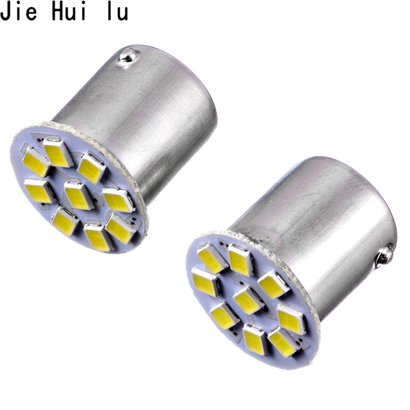 1 шт. 1157 Bay15d 1156 BA15S 9 SMD 1210 светодио дный Белый автомобилей сигнал обратного лампа