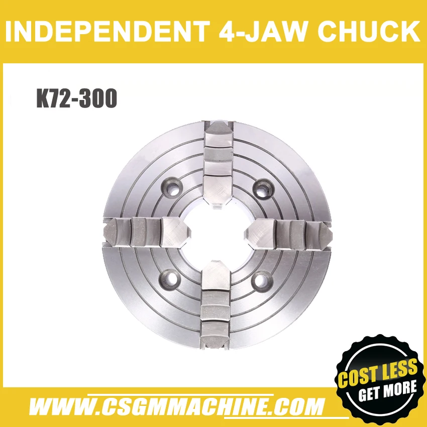 K72-300 4 jaw chuck/300MM manual lathe chuck/4-Jaw Independent Chuck | Инструменты