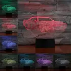 3D ночной Светильник VCity, автомобильная настольная лампа, домашний декор, креативные подарки для детей, 3 батарейки AA, питание от USB-кабеля, запрошенный светодиодный светильник