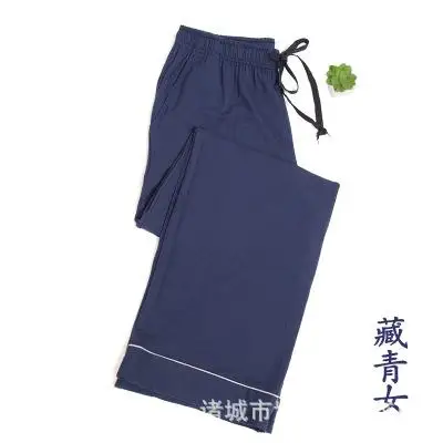 navy blue L-4XL 40-90 кг размера плюс Брюки домашние женские шорты для сна женские пижамные штаны 537 - Цвет: navy blue