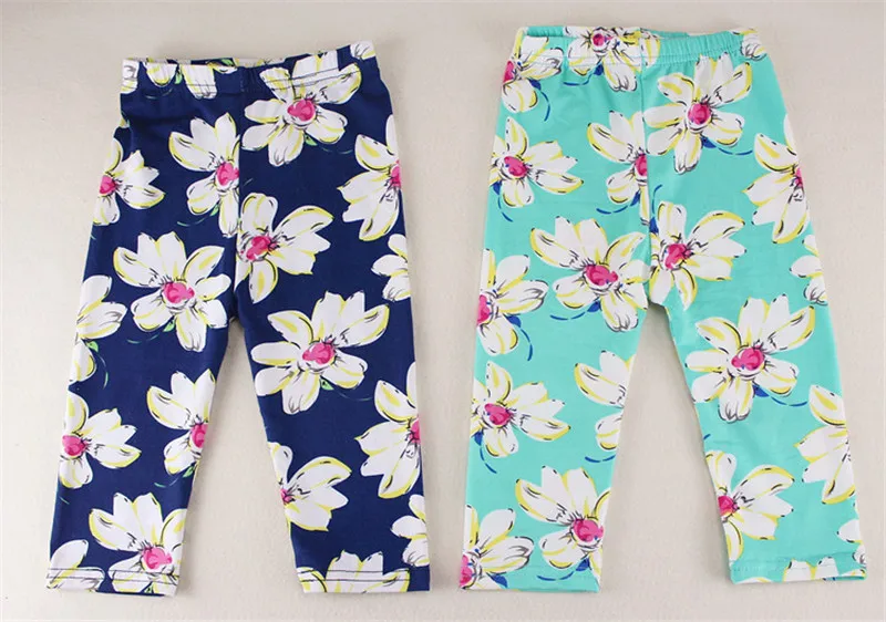 Розничная продажа штаны-капри до колена с принтом для девочек от 3 10 лет цветов