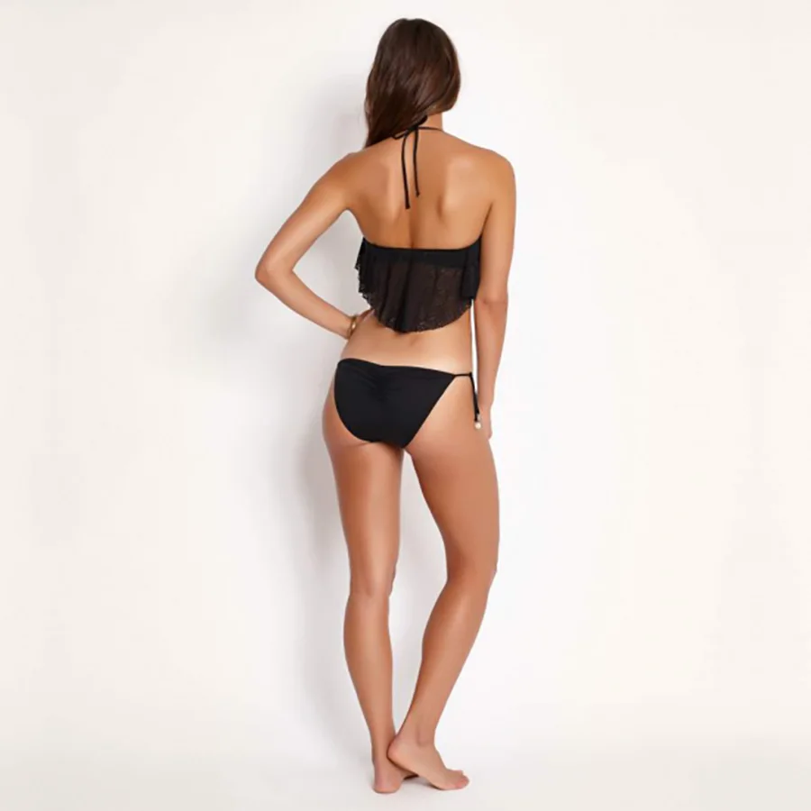 Сексуальные сетчатые бикини с открытыми плечами женские купальники оборками