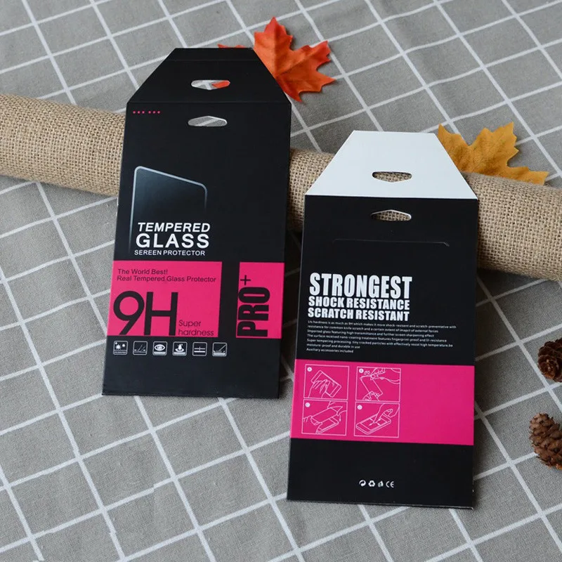 2000 шт./лот Высококачественная Черная бумажная стеклянная Розничная упаковочная