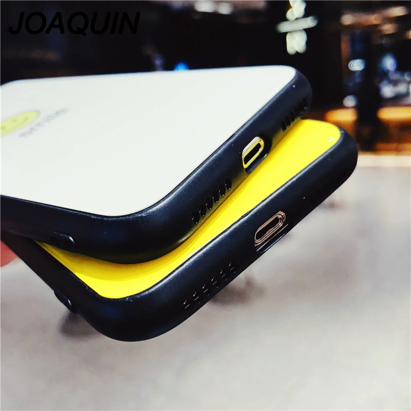 Глянцевый чехол для телефона с надписью Smile iPhone XS XR MAX модный стеклянный мягким