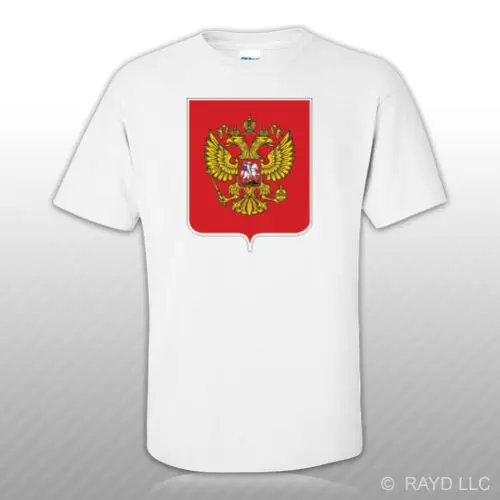 Русский герб футболка Бесплатная наклейка российский флаг Русь ру | Мужская