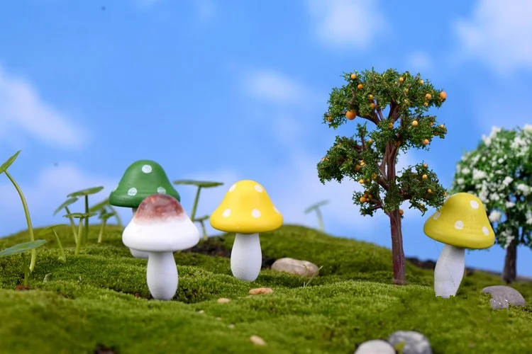 Деревянный грибок дом миниатюрная фигурка Фея Украшения Сада рисунок микро