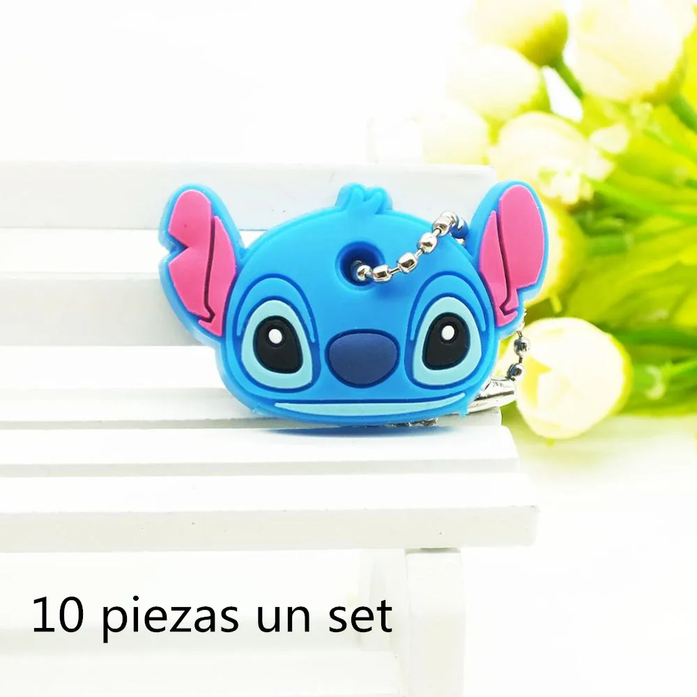 10 stich 10 шт. в наборе, брелок для ключей с животными, мультяшный брелок, аниме, Марио, Гарфилд, брелок для ключей, супер ее брелок для ключей, детский брелок для ключей с автомобилем - Цвет: 10 stich