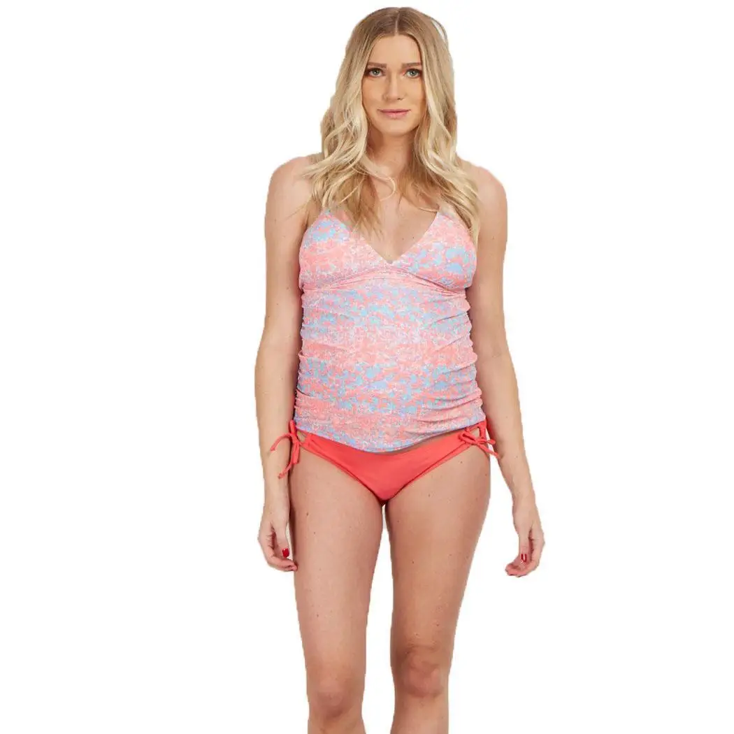 Модный пляжный купальник для беременных с принтом отдыха плавания раздельный