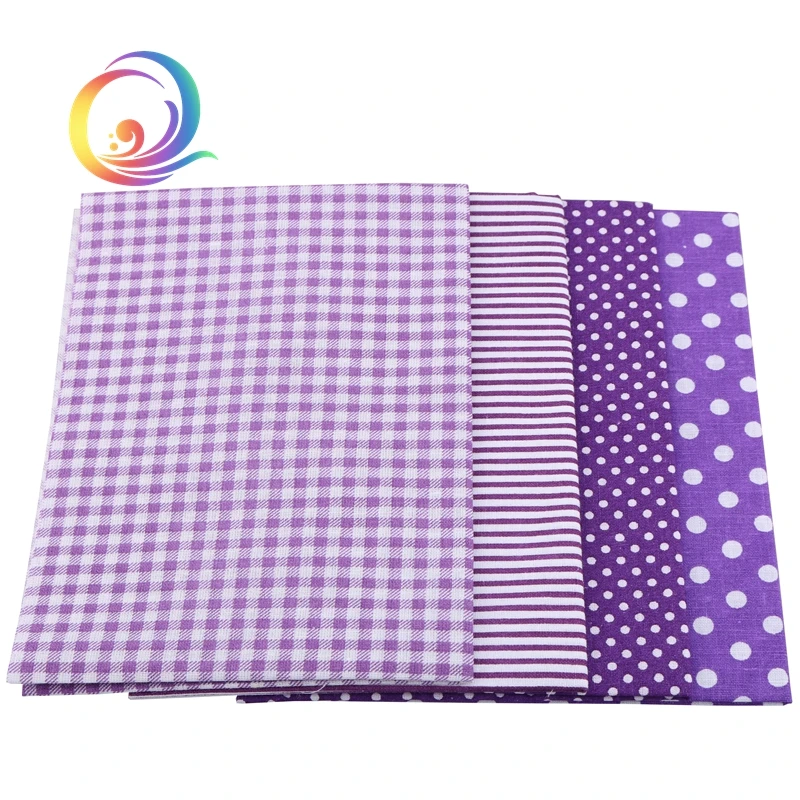 7 шт. фиолетовые тонкие хлопчатобумажные ткани Лоскутные материалы для шитья