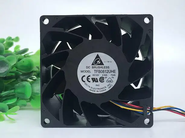 Original delta 8038 12V 2.34A TFB0812UHE 4 line PWM temperature control server heat dissipation fan | Компьютеры и офис