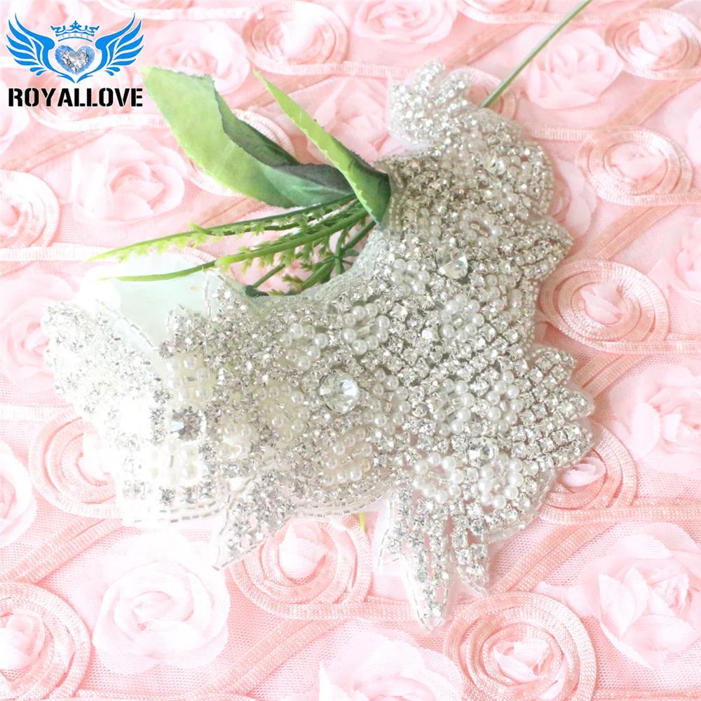 2 шт./лот ручная работа Китай Форма карты кристалл Свадебная жемчужина аппликация