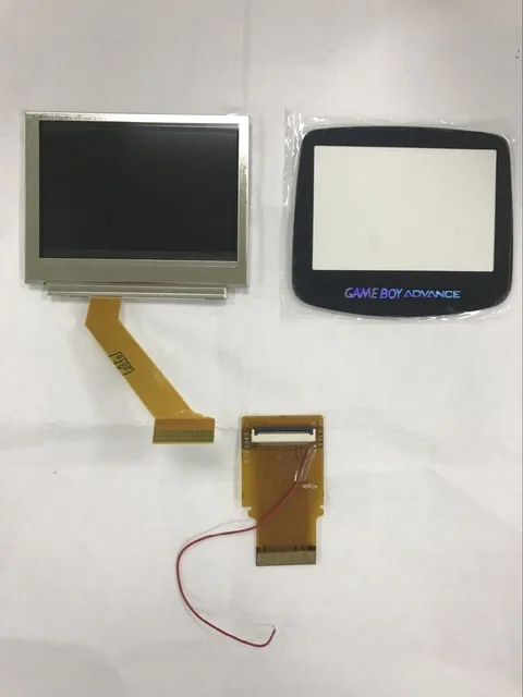 For GameBoy Advance LCD Screen GBA SP AGS 101 Highlight Backlight klit Brighter Flex Ribbon Cable+Glass Cover | Электроника