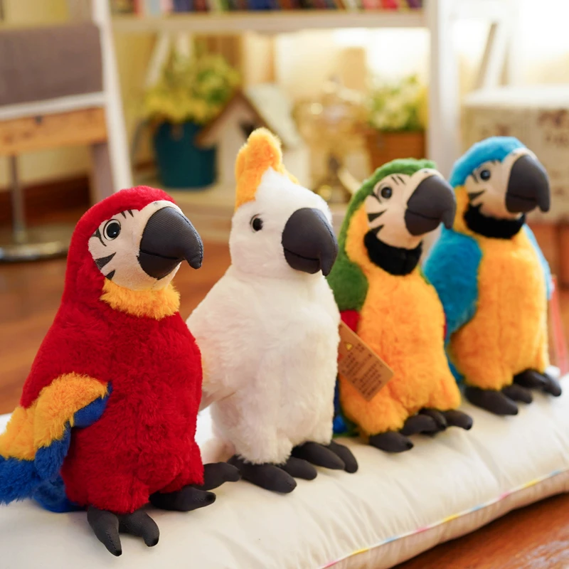 Candice guo! Super cute plush toy lovely emulational parrot bird soft stuffed doll decoration creative birthday Christmas gift | Игрушки и