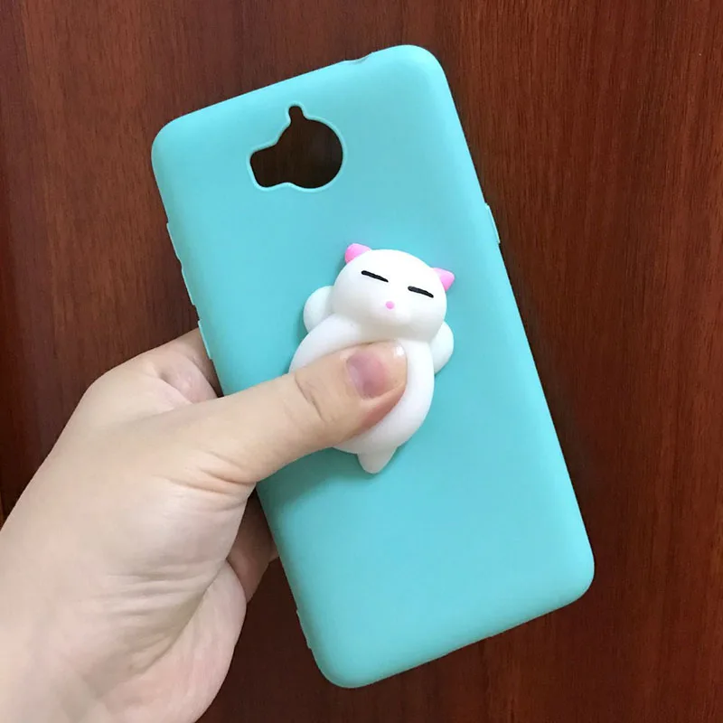 squishy cat mint Чехол для huawei Y5 чехол Крышка huawei Y6 чехол силиконовый 3D Мягкий силиконовый чехол с рисунком из мультфильма гелевый Чехол для телефона для huawei Y5 /Y6 5,0 - Цвет: squishy cat mint