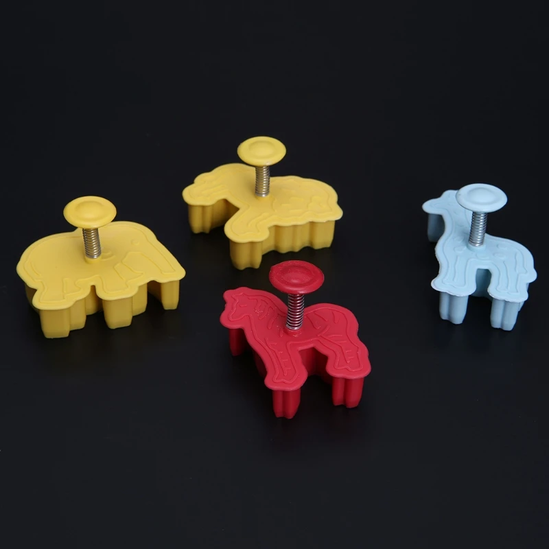 2019 Новый 4 шт 3D животного Пластик формы для печения помадка формочка кексом