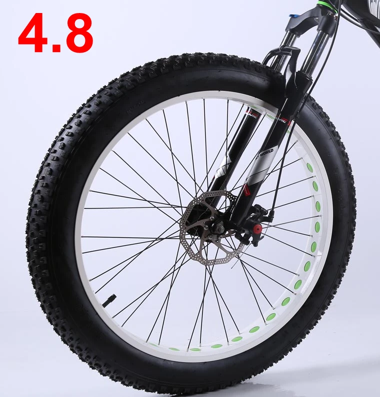 4.8 Size 4,0/4,8 размер жира шины 26 дюймов колеса, переднее колесо, с наружной шиной и внутренней трубкой, без передней вилки - Цвет: 4.8 Size