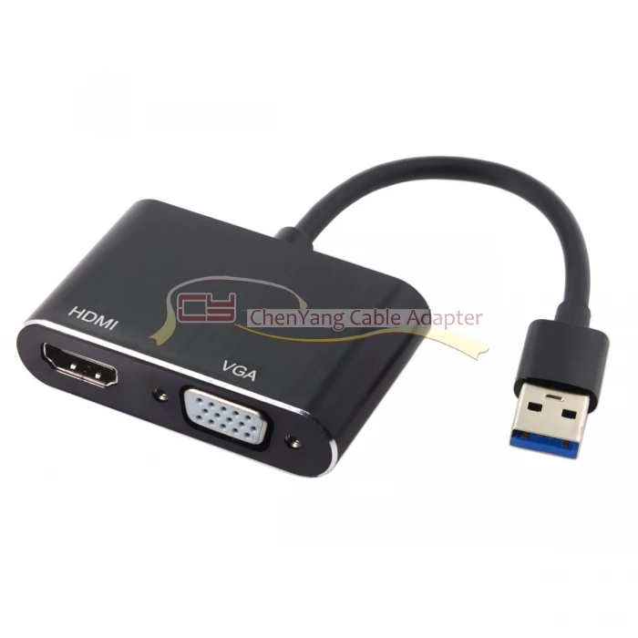 CY USB 3.0 &amp 2.0 to HDMI VGA HDTV Adapter Cable External Graphics Card for Windows Laptop | Компьютеры и офис