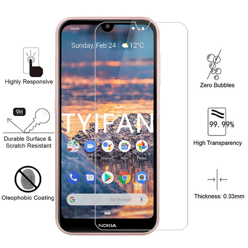 2 шт закаленное стекло для nokia 3 4 Защитное экрана протектор защитная пленка tremp phone