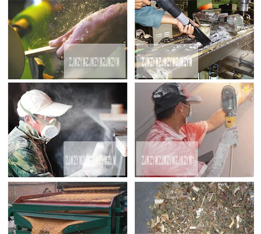 HS-A01 Woodwork Double Bag Dust Collector Industry Equipment Wood Dust Separator Extractor Movable Type Wood Vacuum Cleaner