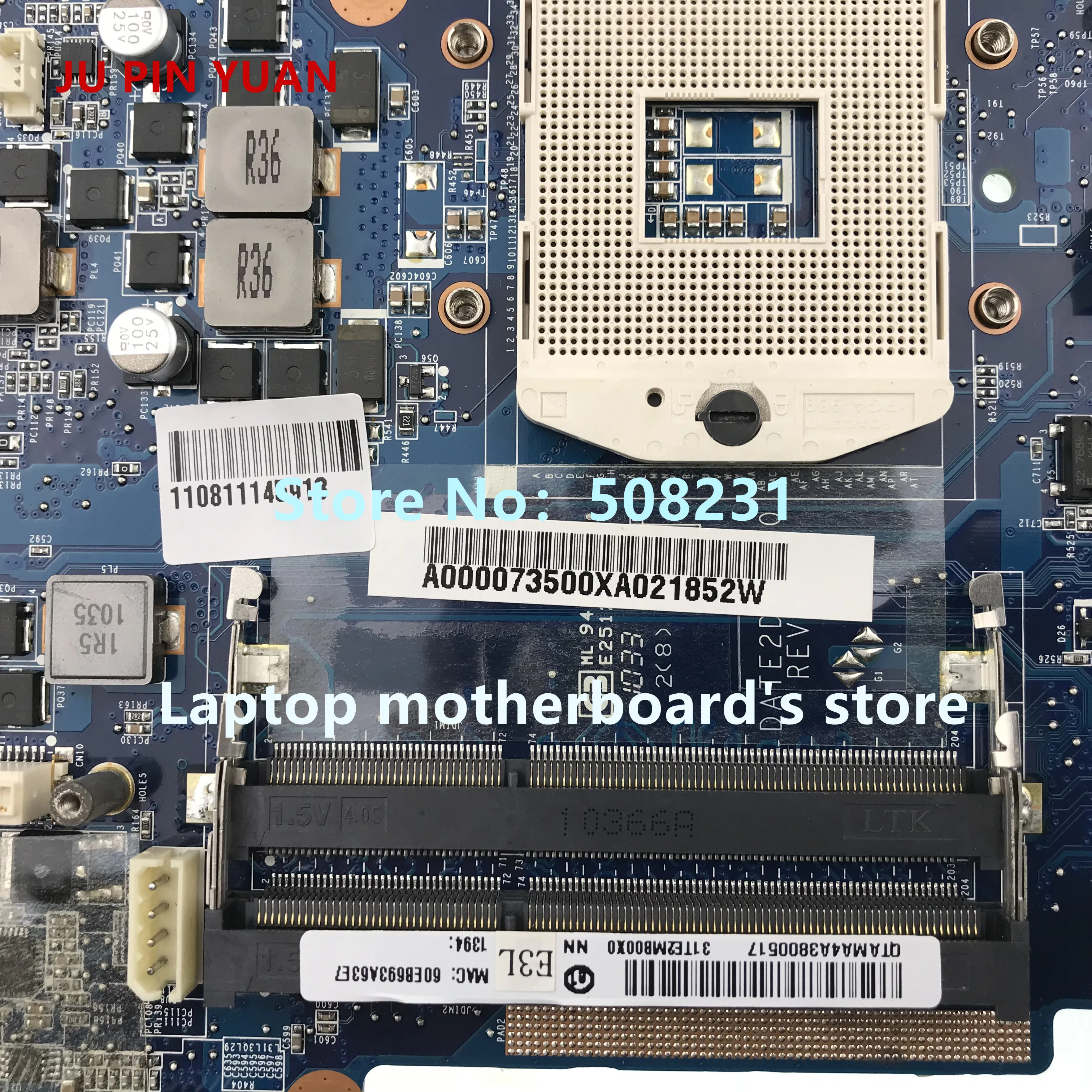 JU PIN YUAN для toshiba satellite L640 L645 Материнская плата ноутбука a00007500date2dmb8e0 REV: E полностью протестирована