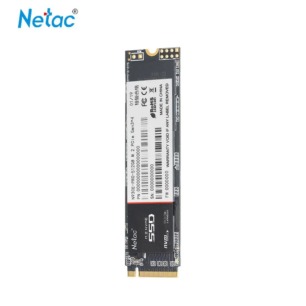 Твердотельный накопитель Netac N930E Pro SSD M.2 2280 SSD 128GB NVMe PCIe Gen3* 4 3D MLC/TLC NAND