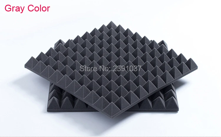 

Gray Acoustic Foam China Factory Sound Proofing Heat Insulation Acoustic Foam Tiles for wall decor 30pices big size 50x50cm