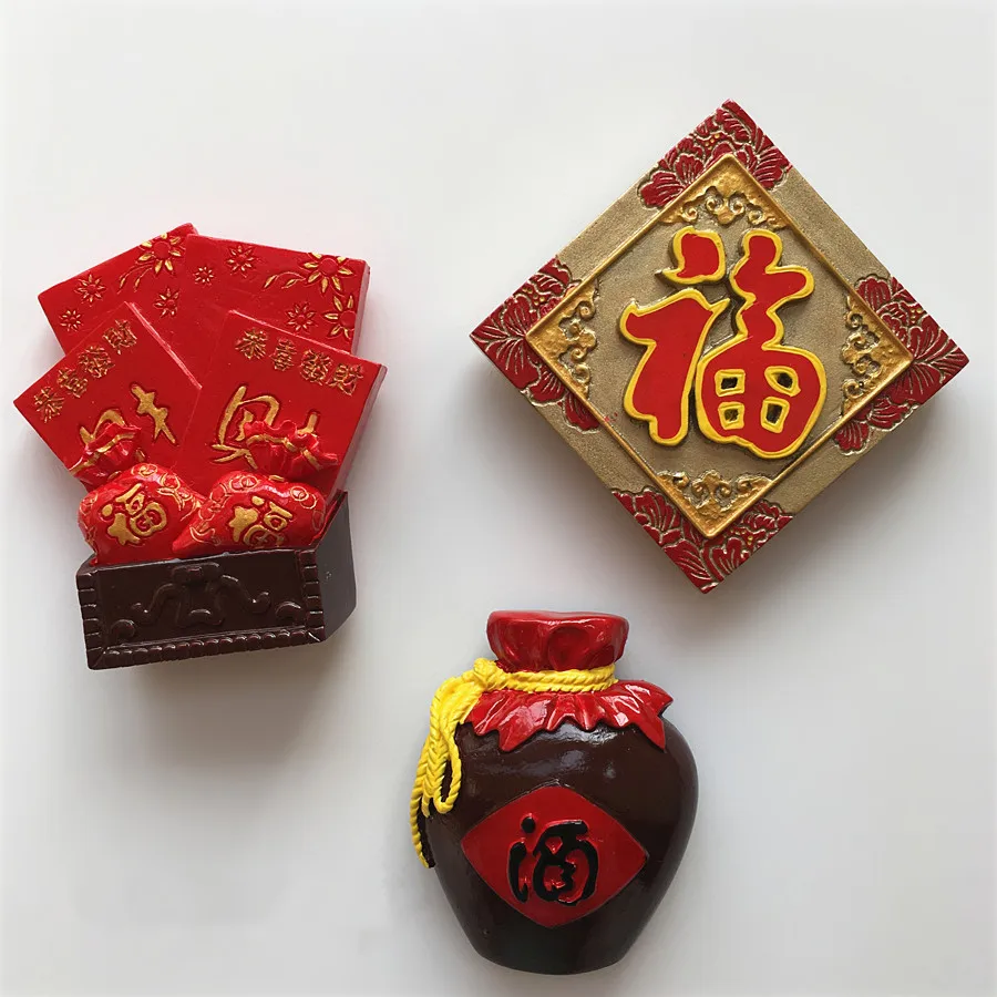 Новогодняя свадьба креативная благословение сумка 3D полимерные магниты на