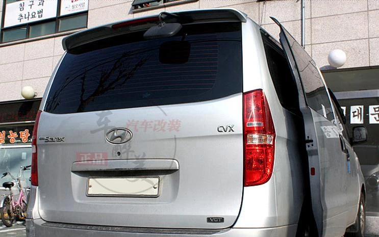 Для hyundai H-1 спойлер 2006- hyundai H1 спойлер LXC ABS пластик Материал заднее крыло автомобиля Цвет задний спойлер