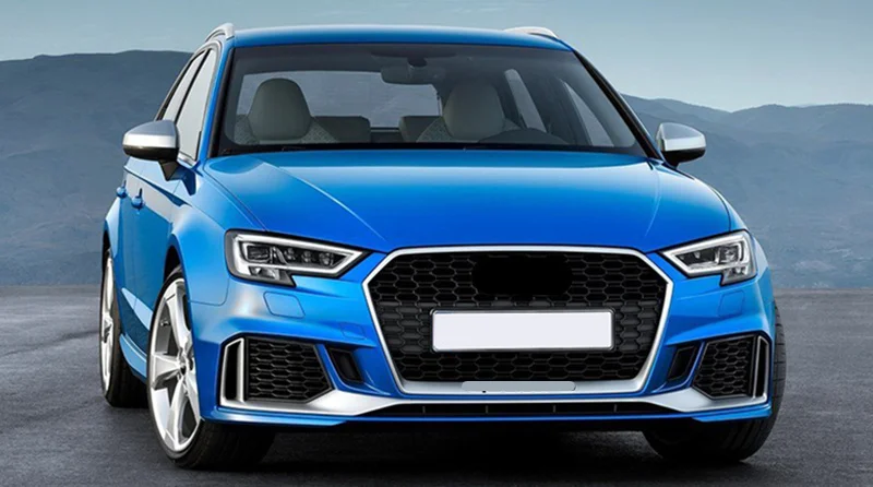 Черная рамка сотовая решетка ABS для A3 S3 RS3 17-19 Шестигранная сетка переднего бампера Sport Edition гоночная решетка с/без эмблемы