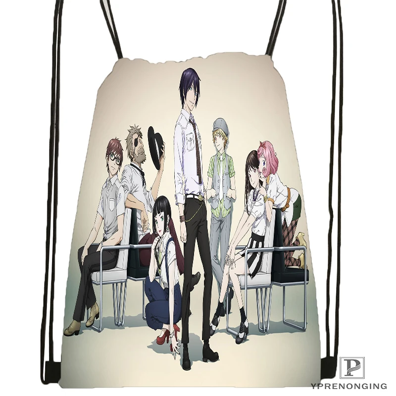 Рюкзак на шнурке Noragami заказ милый детский рюкзак черная задняя Сумка 31x40 см #180531 02