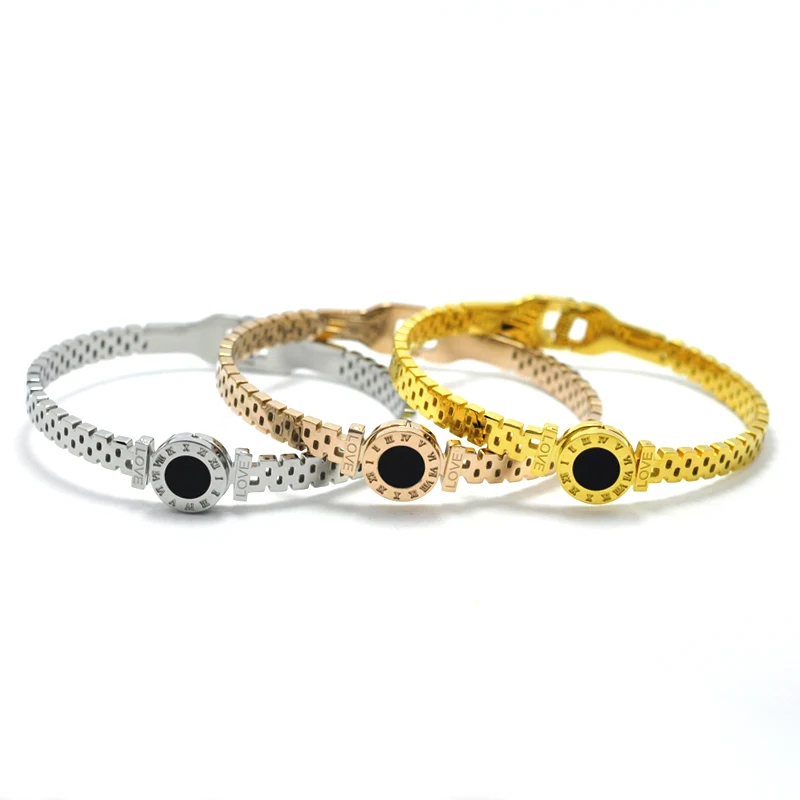 FYSARA римскими цифрами браслеты для пояса и женщин ювелирные изделия Wristhand розовое