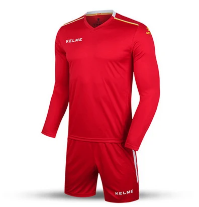 KELME, мужские футбольные майки, наборы, с длинным рукавом, Футбольная форма, Maillot De Foot, тренировочный костюм, командная спортивная одежда, Survete, Мужская футболка K16Z2004L - Цвет: RedWhite