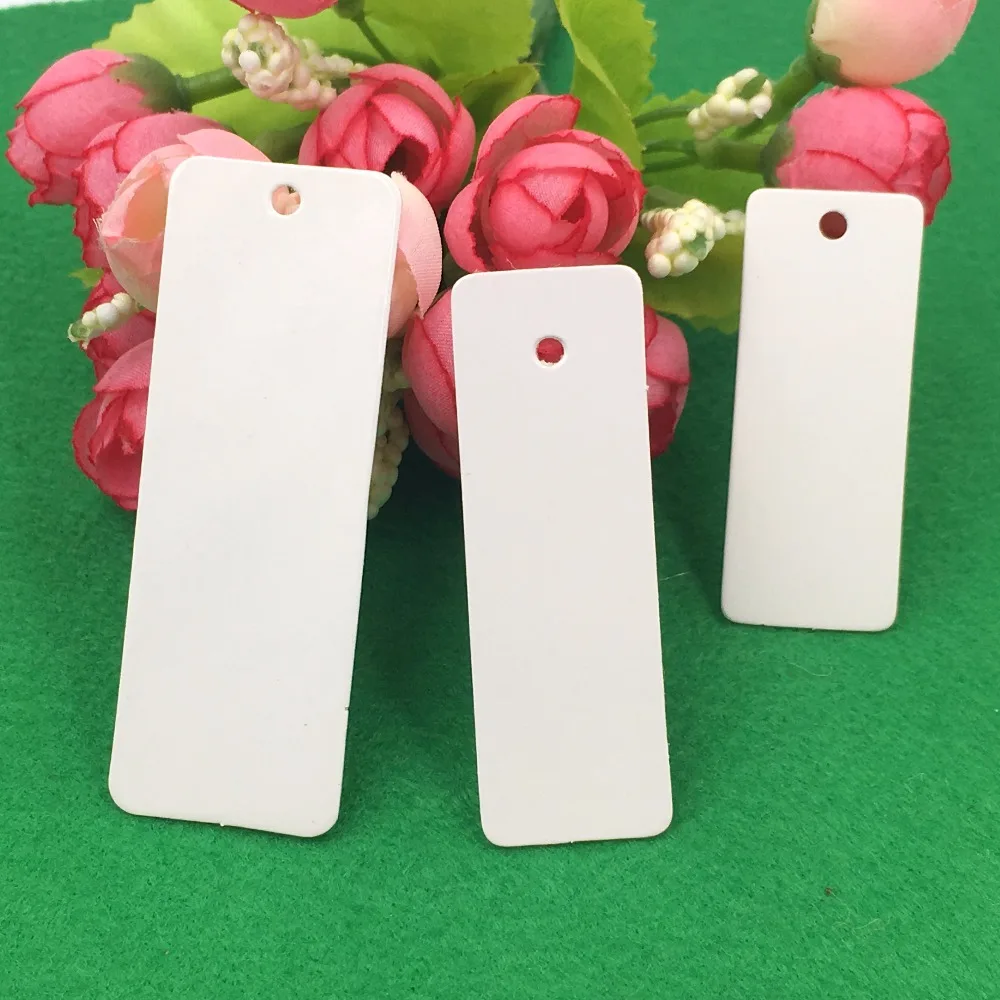 1000 шт белые бумажные прямоугольные простые Висячие бирки пустые этикетки для