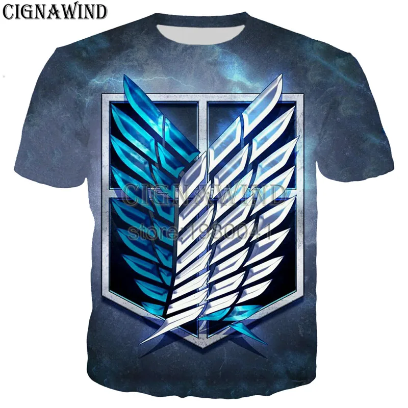 Футболка с 3D принтом для мужчин и женщин японское аниме атака на Титанов