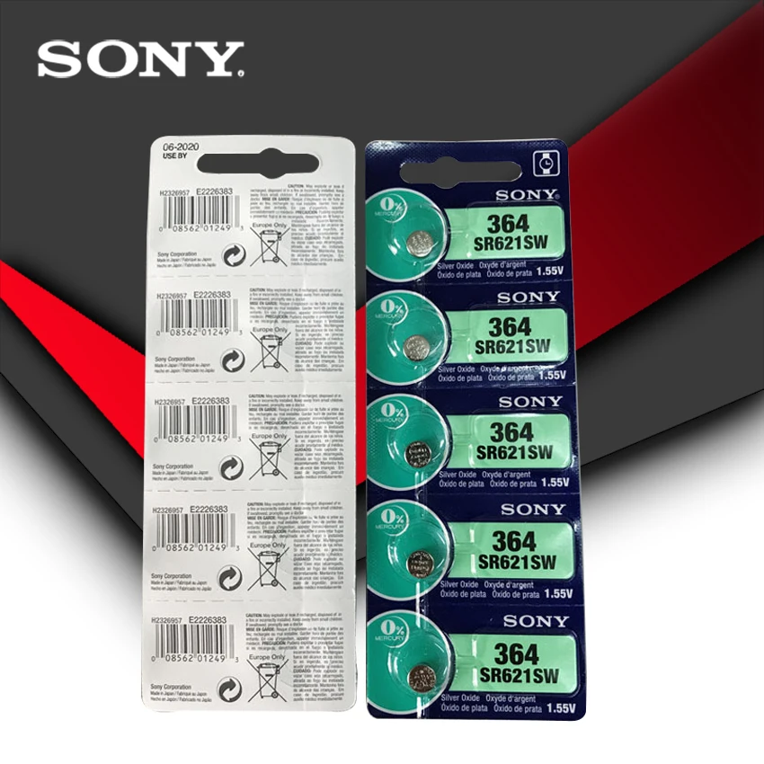 Батарейка для часов Sony 621 AG1 LR621 sr621sw 364A 1 5 V LR60 шт.|Часовые батарейки| |