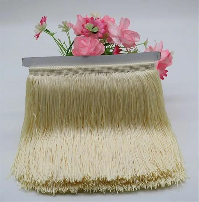 

1 meter 15cm Long Fringe Lace Tassel Polyester Lace Trim Ribbon Latin dance skirt curtain fringes for sewing HG05