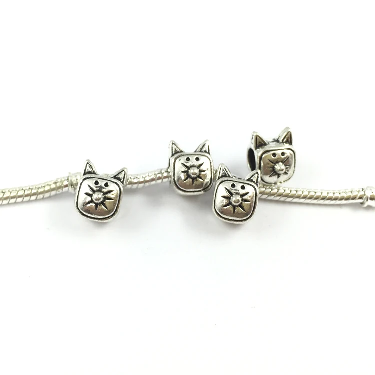 Европейские Бусины с изображением головы леопарда кота черепахи подходят для