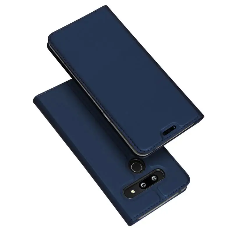 Dux Ducis из искусственной кожи чехол для Lg G8 V50 Q60 K50 K50S Thinq Coque Роскошный ультра тонкий флип-кошелек чехол для телефона s - Цвет: Синий