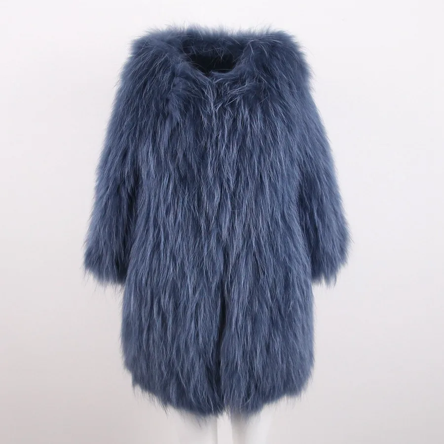 Розовый Java QC8111 бесплатная доставка натуральная натуральный мех енота пальто из