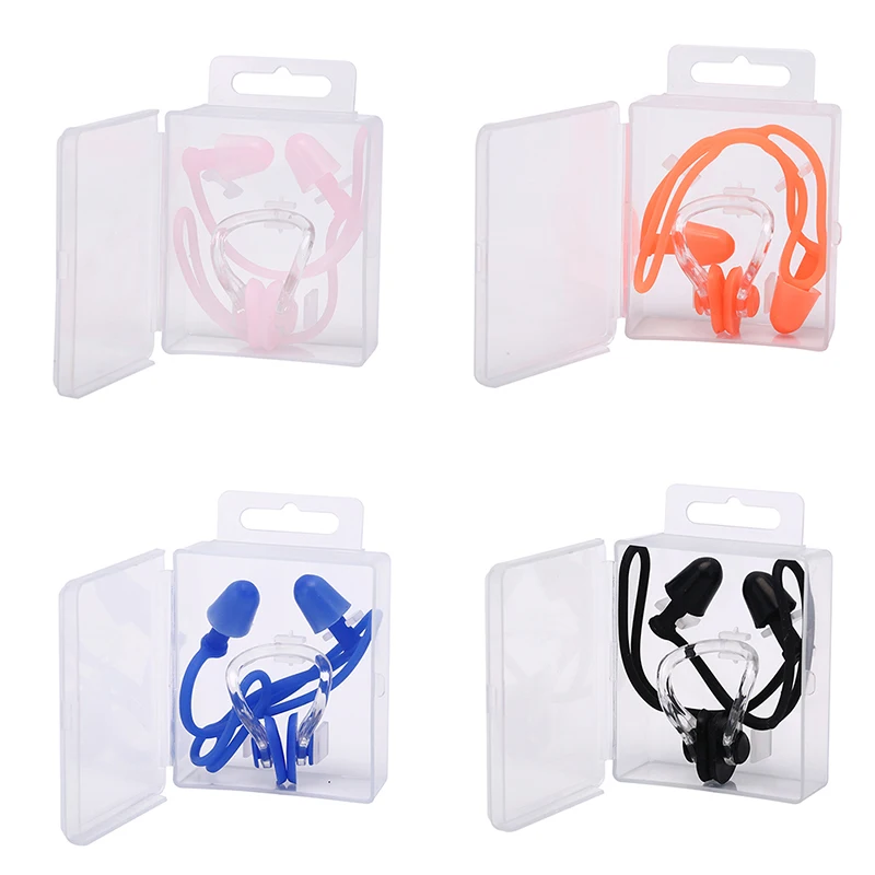 Водонепроницаемые мягкие плавательные Заглушки для ушей зажим носа защитный