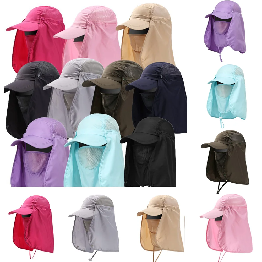 

Кепка для защиты от солнца для мужчин и женщин, летняя быстросохнущая Кепка с козырьком для лица и шеи HATYG0002