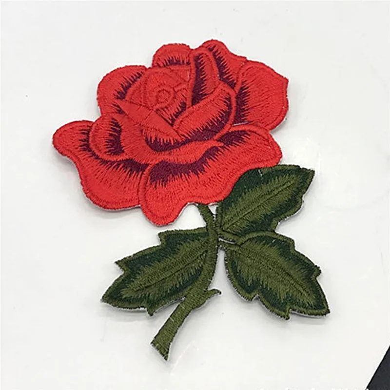 Новинка 1 шт. нашивка с вышитыми розами для одежды аппликация железом милая